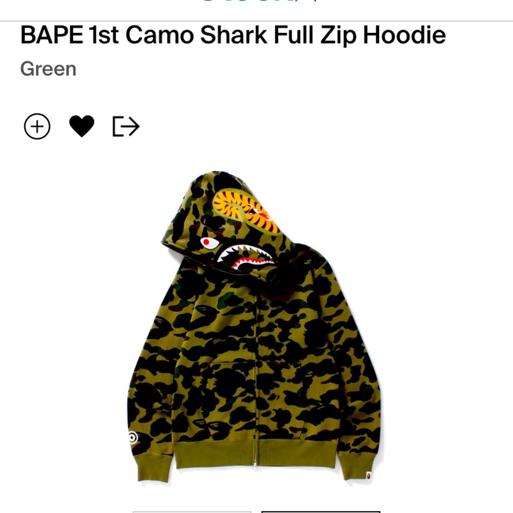 Bape size L hoodie